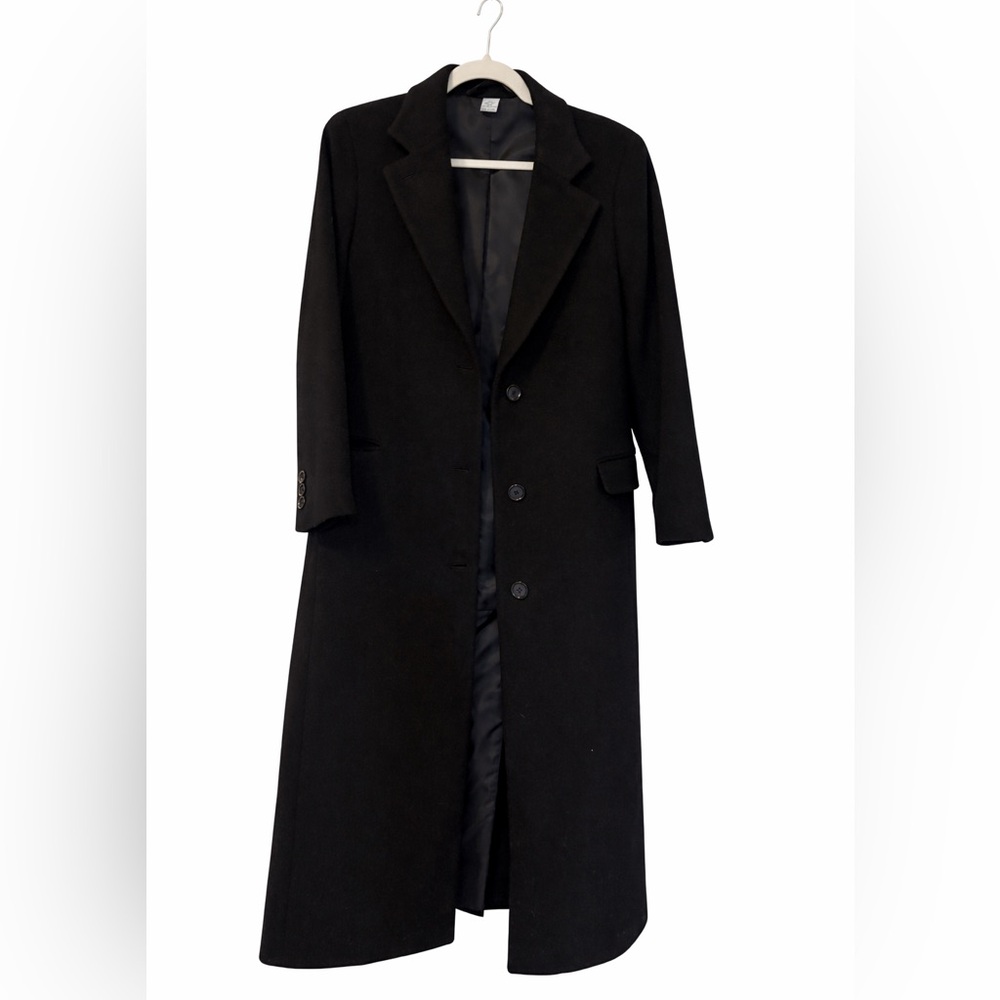 Women’s Black Wool Overcoat